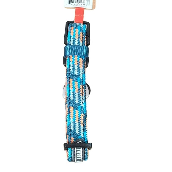 Arcadia Trail Paracord Collar Small Pet Dog 10-14" Neck Blue Orange Nylon - Picture 3 of 6